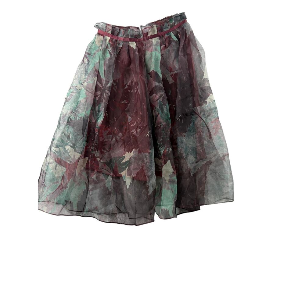 Peruvian Connection Sheer Floral Flowy Skirt - Multi Color - Size 4 - Picture 3 of 9